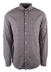 Men's Long Sleeve Shane Plaid Slim Fit Shirt-NR-L